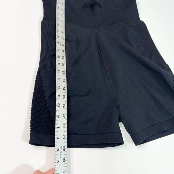 Aerie Romper Playsuit Womens XL Black Mesh Seamless Racerback Sleeveless NWT - Picture 7 of 11